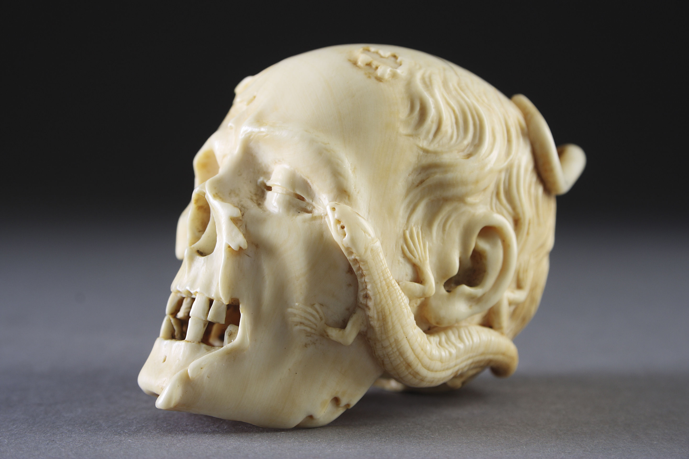 Exceptional and Finely Carved German Ivory Vanitas
